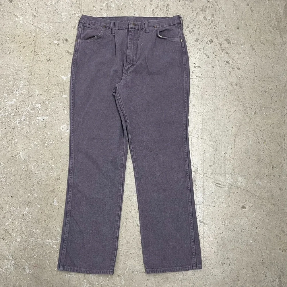 Vintage Wrangler Jean 35x30 Purple Pants 936 Slim Cowboy Western Denim Tag 36x32